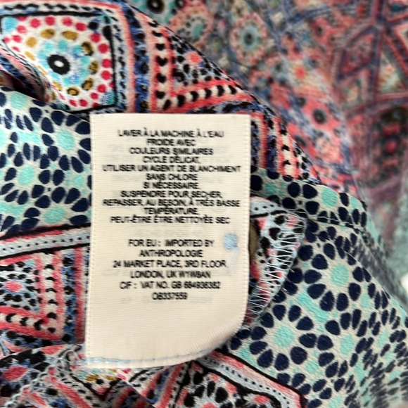 Maeve silk top, size 10, silk tunic, multicolor pattern blouse, Maeve cardigan - Picture 11 of 12